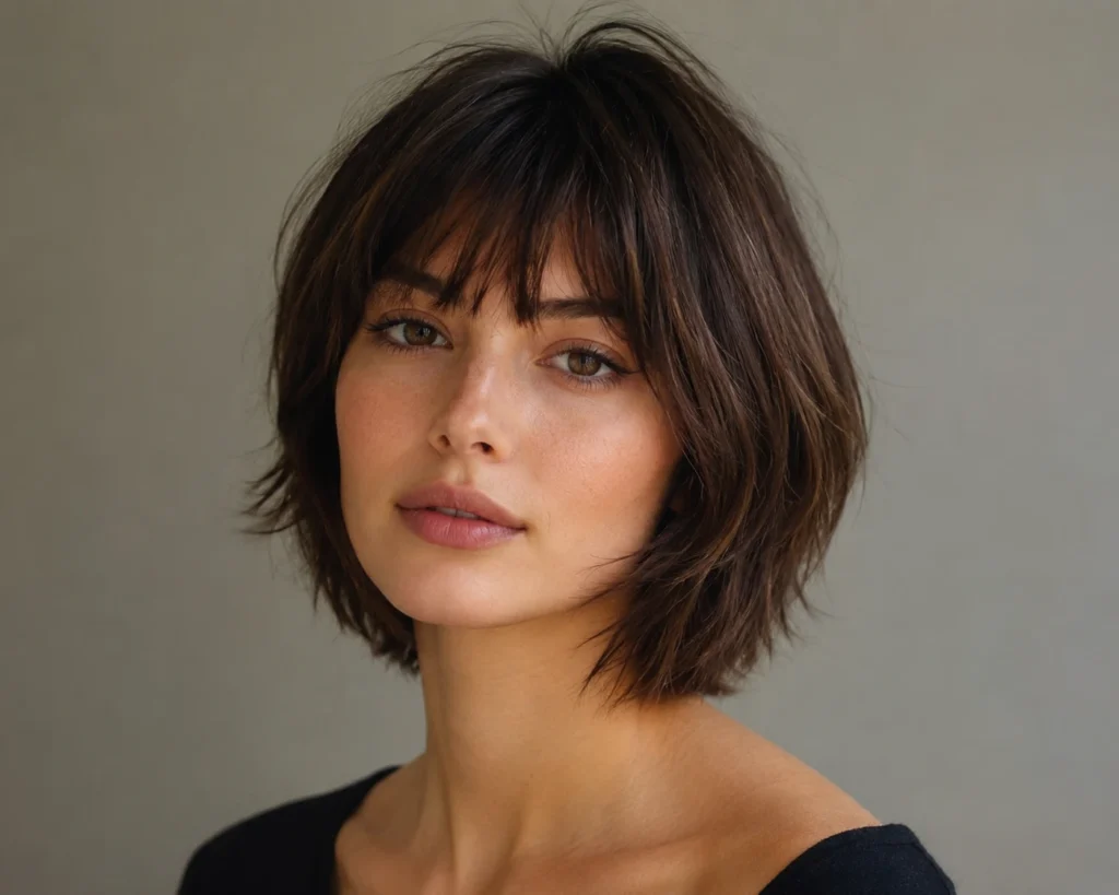 Short Layered Bob With Bangs