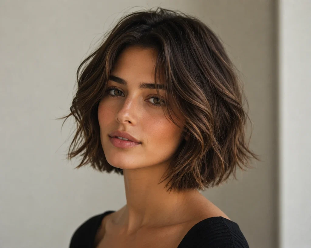 Wavy Layered Bob hairstyle