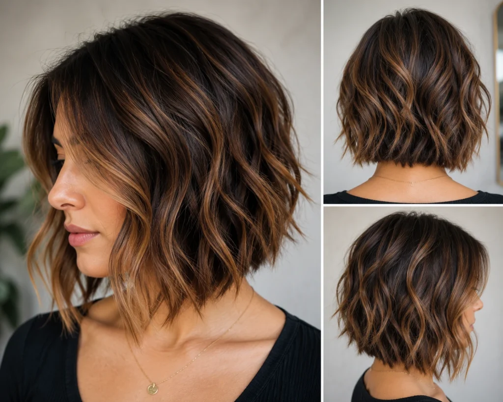 wavy bob haircut