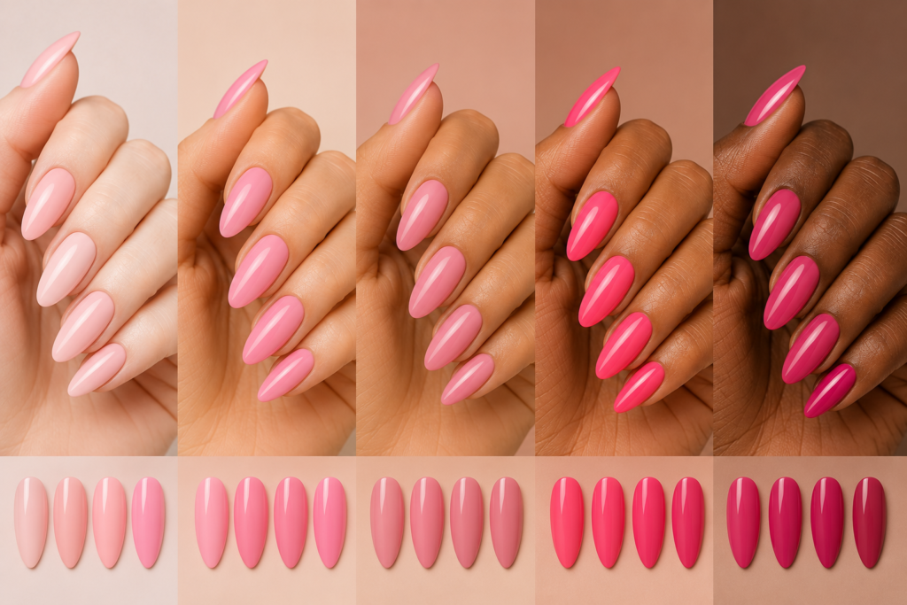 Best Pink Almond  Nail Shade for Your Skin Tone