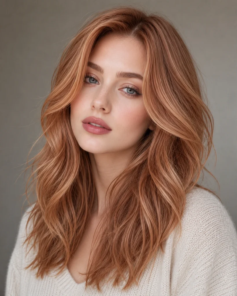 Strawberry Copper hair color ideas for pale skin