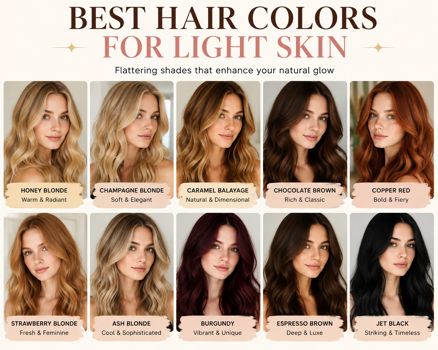 Read more about the article 20 Best Hair Colors for Light Skin: Stunning Shades That Make Your Complexion Glow