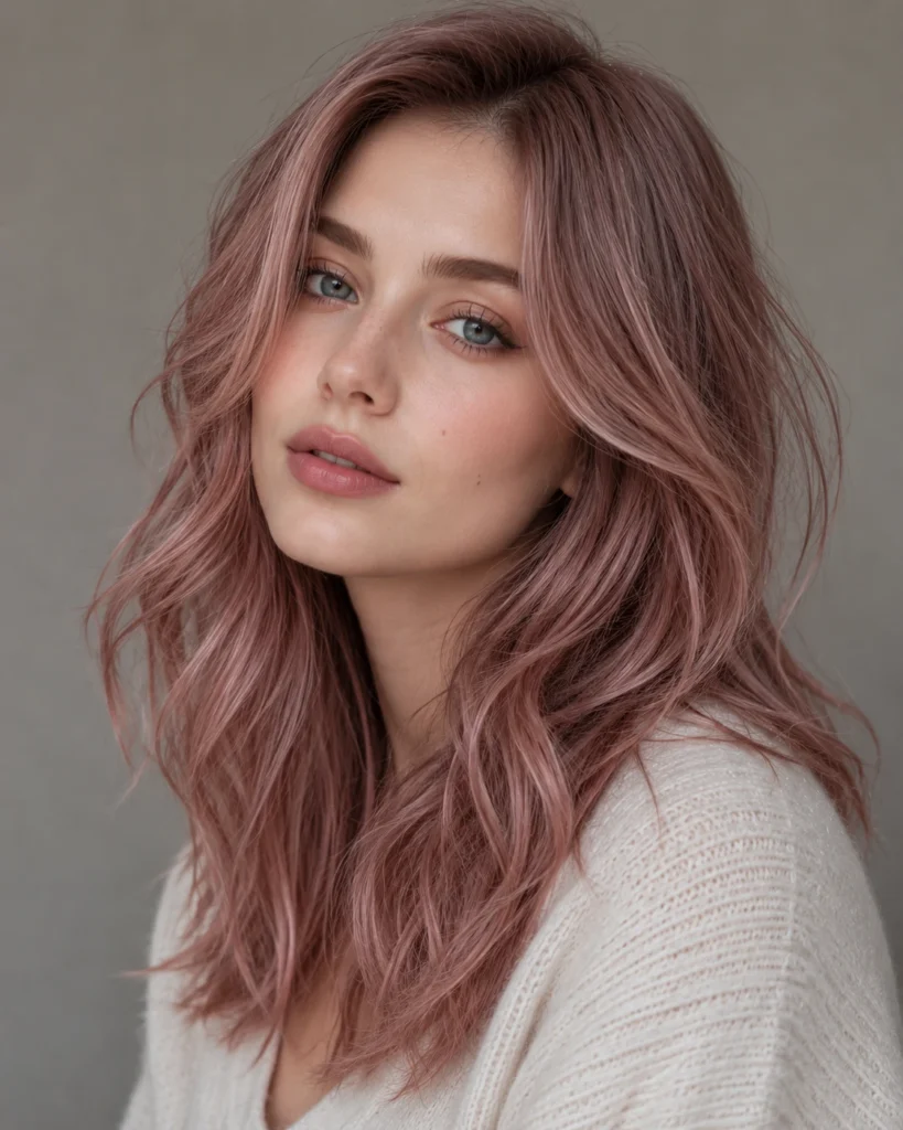 dusty rose hair colo