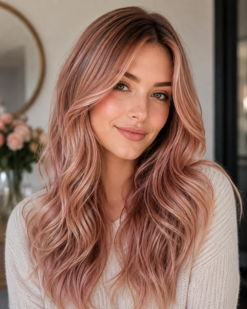 rose gold hair color for light skin
